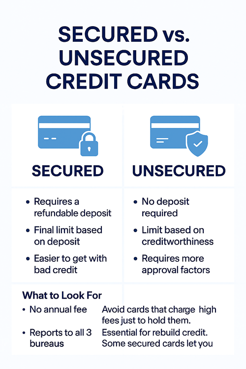 Secured vs. Unsecured Credit Cards